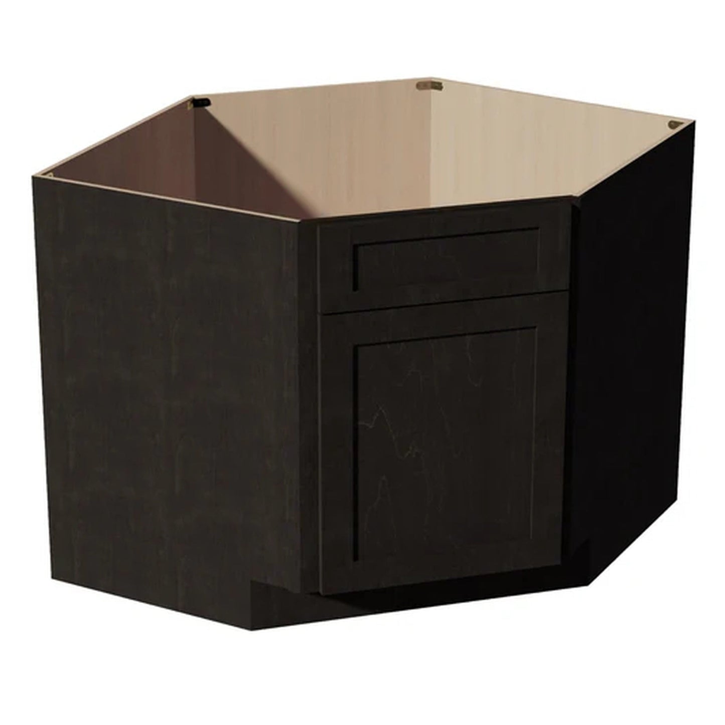 Shaker Corner Base Cabinet 42" (DSB42) · Ardelle - Charcoal - Hero