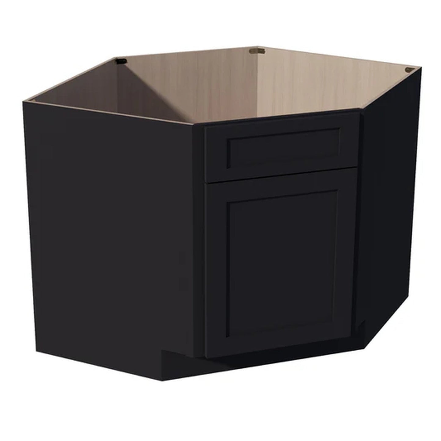 Shaker Corner Base Cabinet 42" (DSB42) · Ardelle - Ebony - Hero
