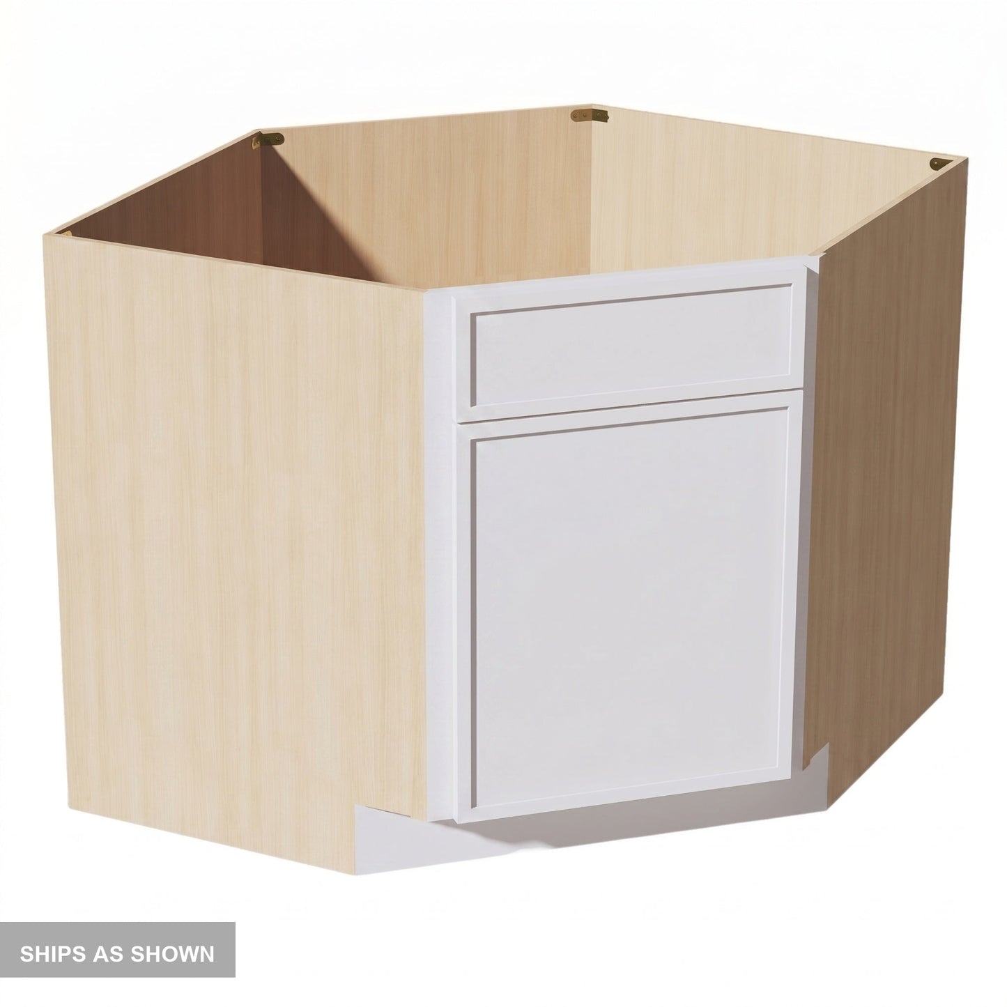 Slim Shaker Corner Base Cabinet 42" (DSB42) · Slim - Frost - Flat Pack