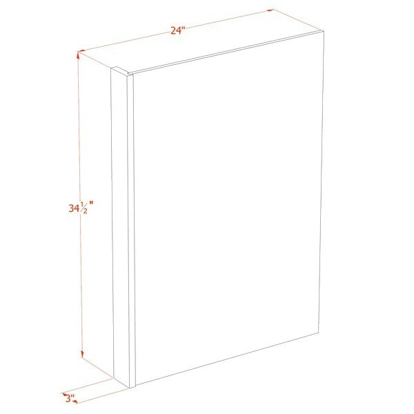 Shaker Dishwasher Return Panel 24" (DWR3) · Tallis - Dimensions