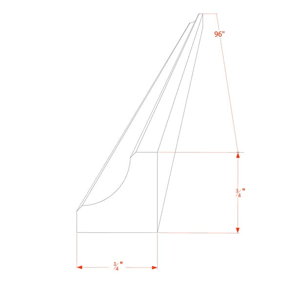Inside Corner Molding (ICM8) · Ardelle - Dimensions