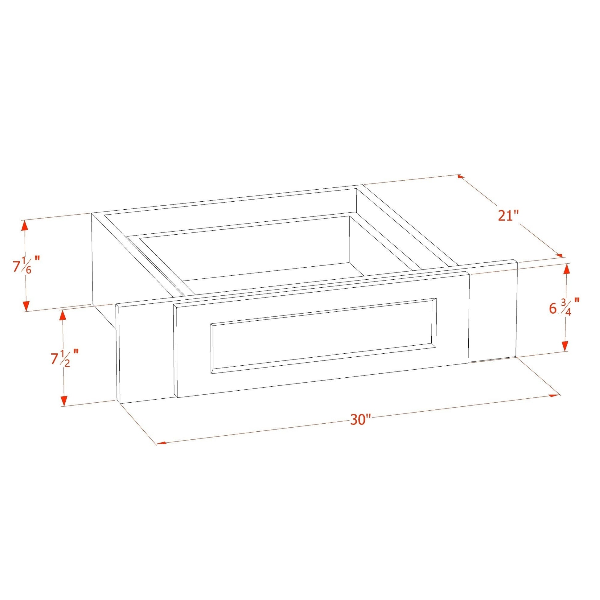 Shaker Knee Drawer 30" (KD30) · Tallis