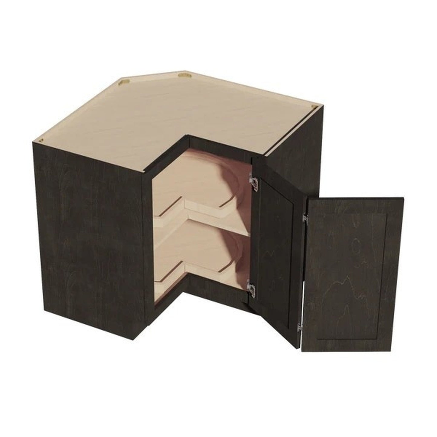 Shaker Corner Base Cabinet 33" (LSB33) · Ardelle - Charcoal - Interior