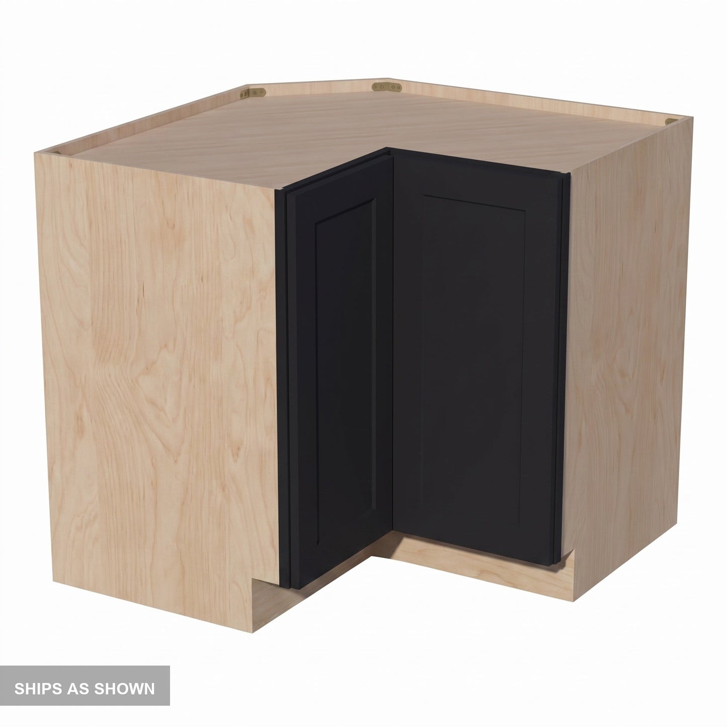 Shaker Corner Base Cabinet 33" (LSB33) · Ardelle - Ebony - Flat Pack
