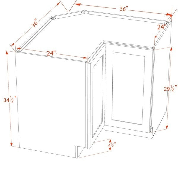 Shaker Corner Base Cabinet 36" (LSB36) · Tallis