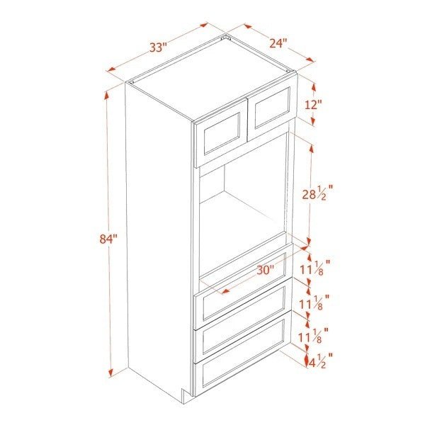 Quik Cabinets OC3184 Ardelle Timber - Dimensions