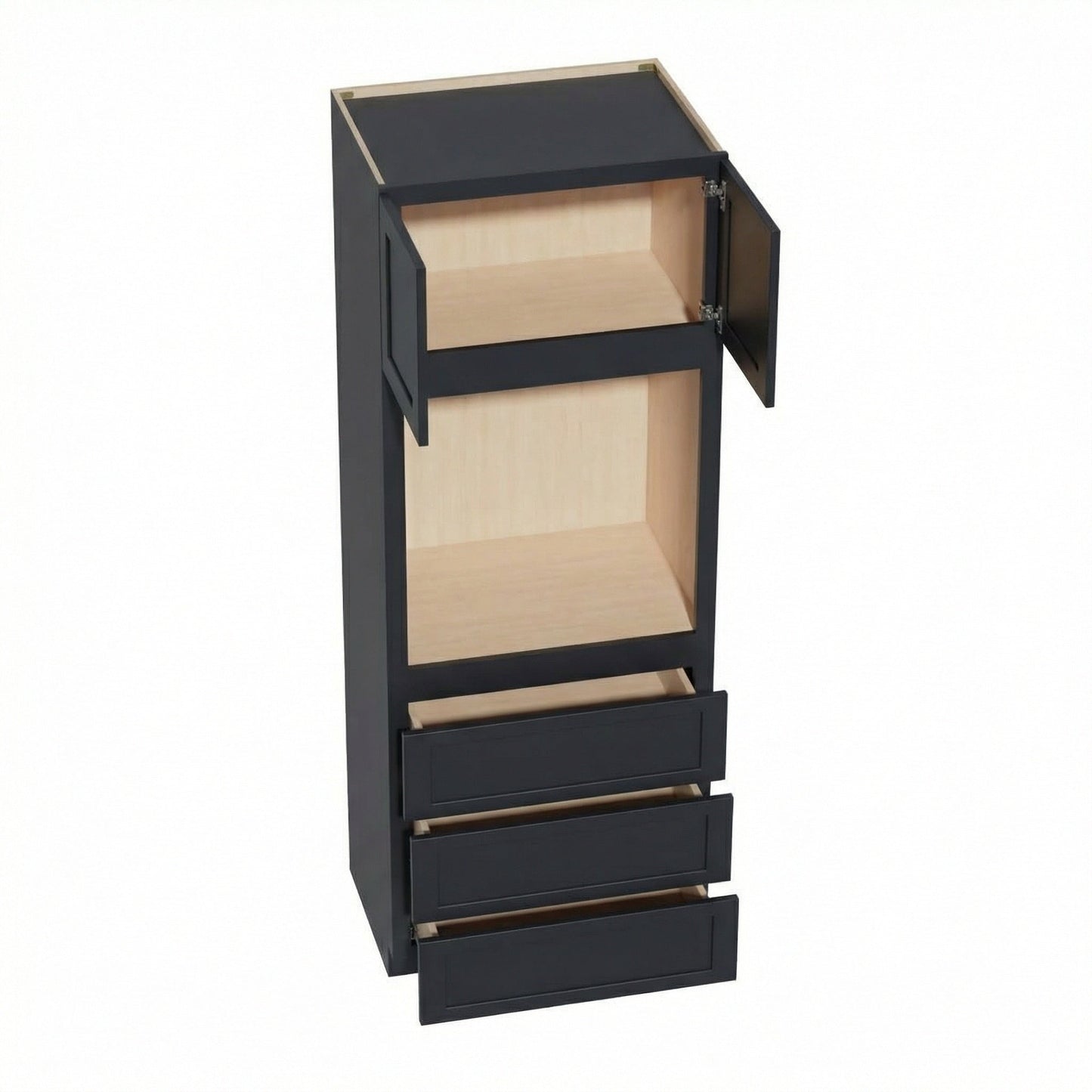 Shaker Oven Cabinet 31" (OC3190) · Ardelle - Ebony - Interior
