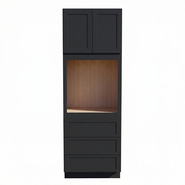 Shaker Oven Cabinet 31" (OC3196) · Ardelle - Ebony - Hero
