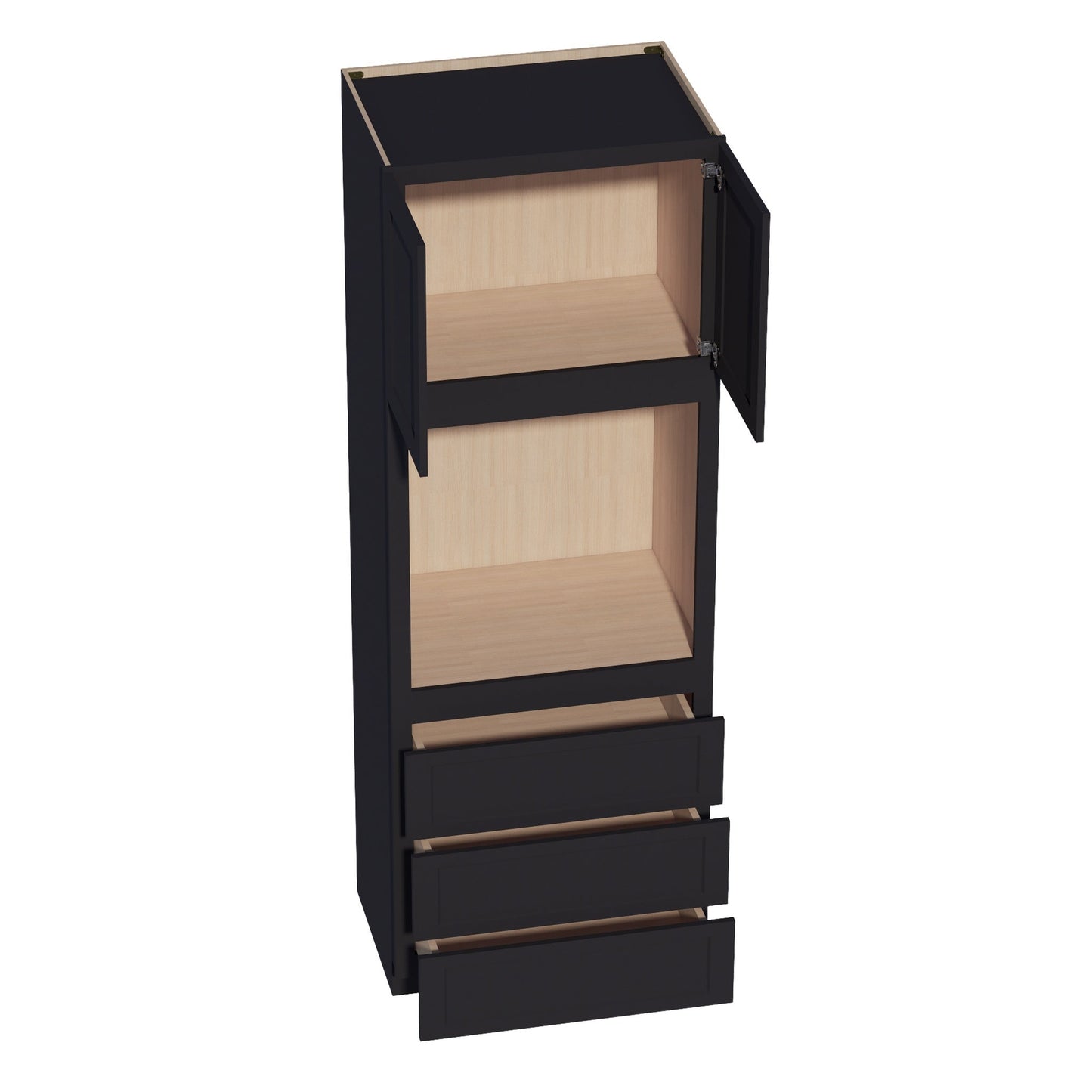 Shaker Oven Cabinet 31" (OC3196) · Ardelle - Ebony - Interior