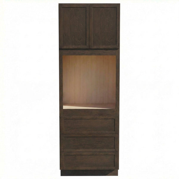 Slim Shaker Oven Cabinet 31" (OC3196) · Slim - Mocha - Hero
