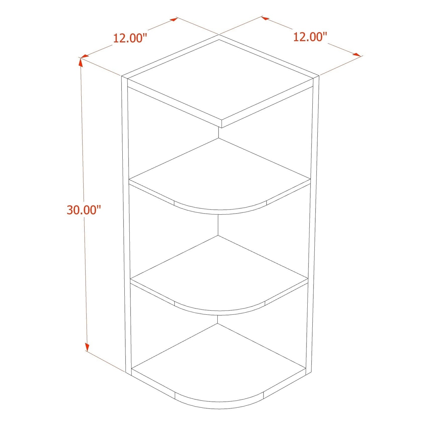 Quik Cabinets OE1230 Tallis Swan White - Dimensions