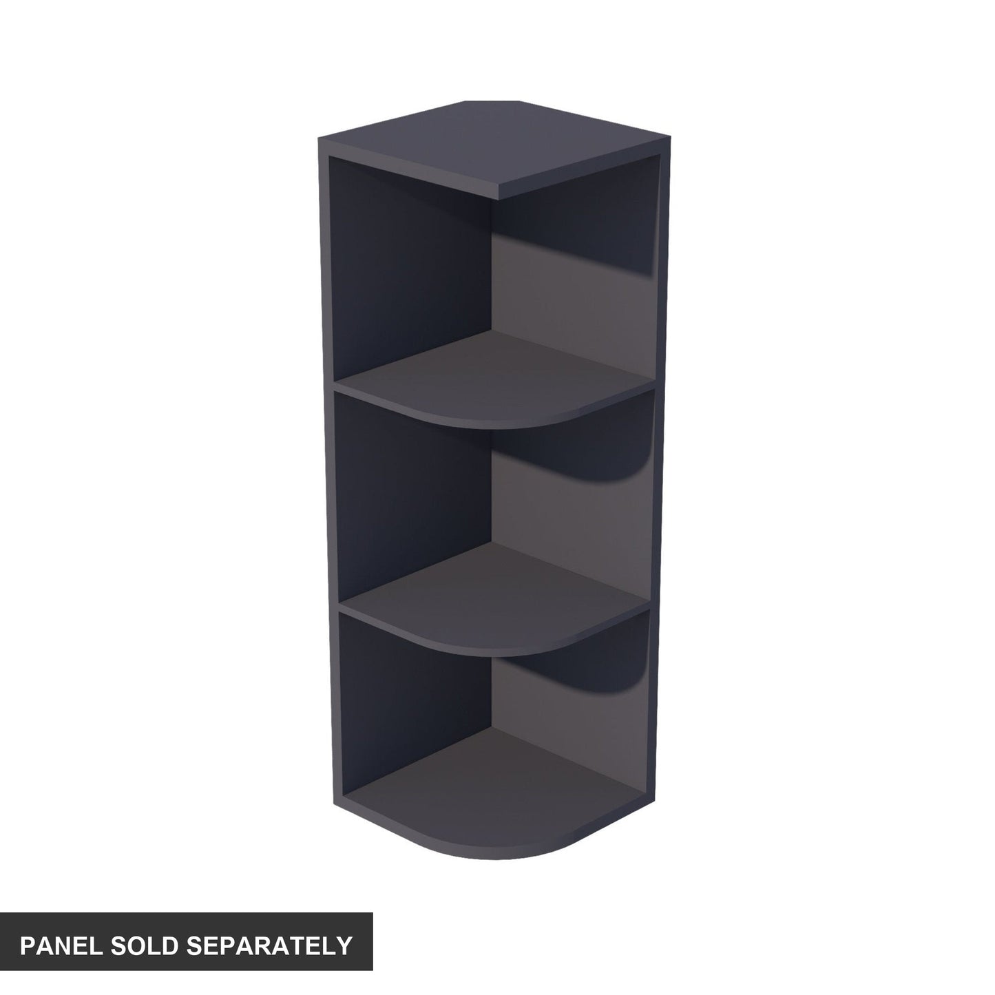 Shaker End Shelf Cabinet 12" (OE1236) · Ardelle - Ebony - Product