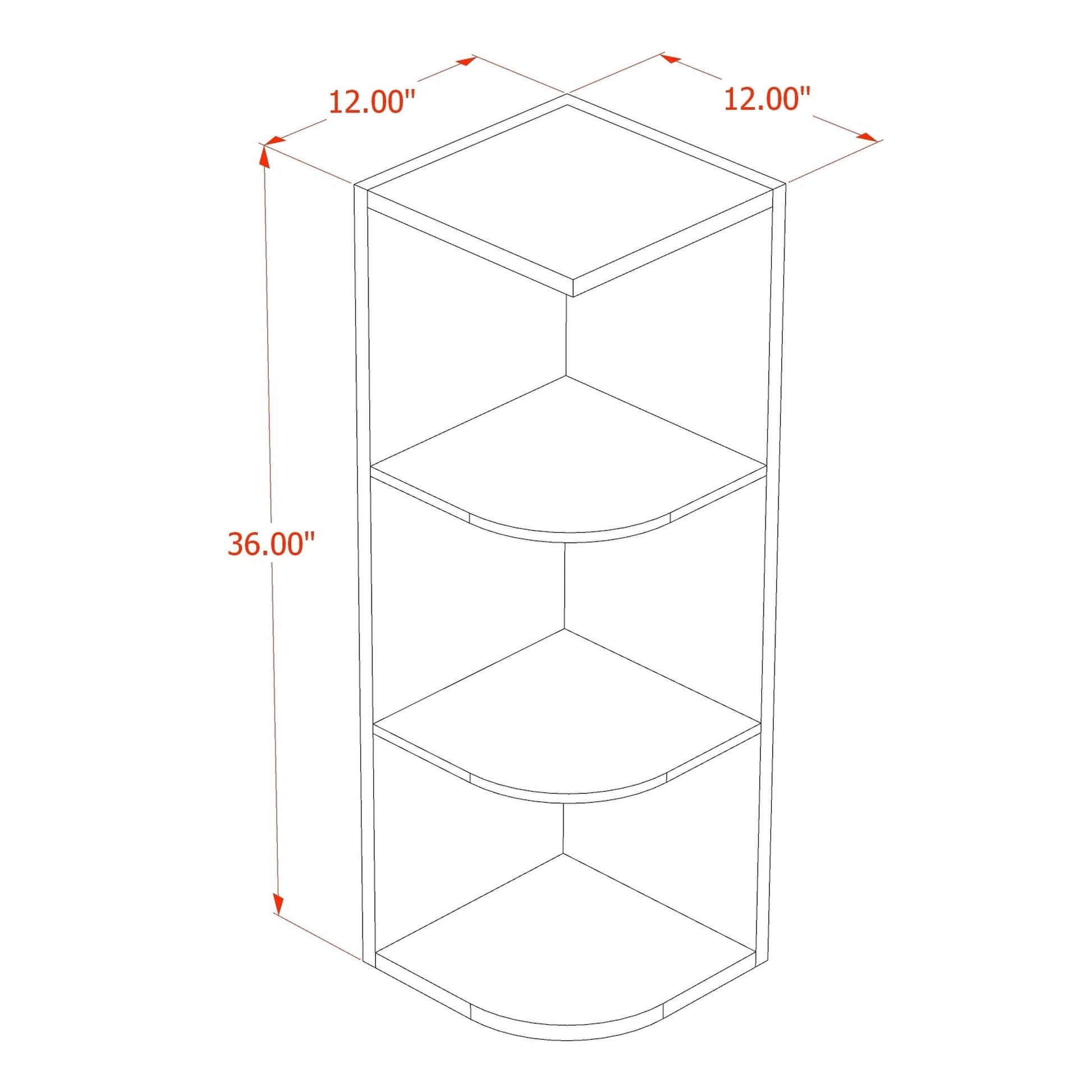Shaker End Shelf Cabinet 12" (OE1236) · Ardelle
