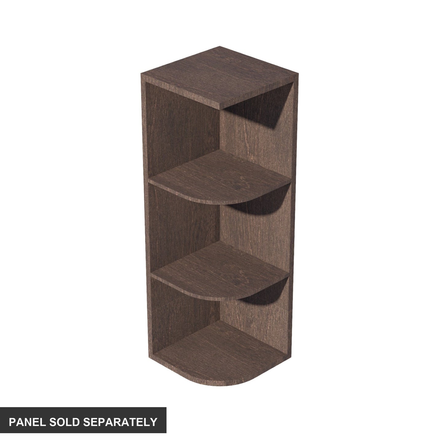 Slim Shaker End Shelf Cabinet 12" (OE1236) · Slim - Mocha - Product