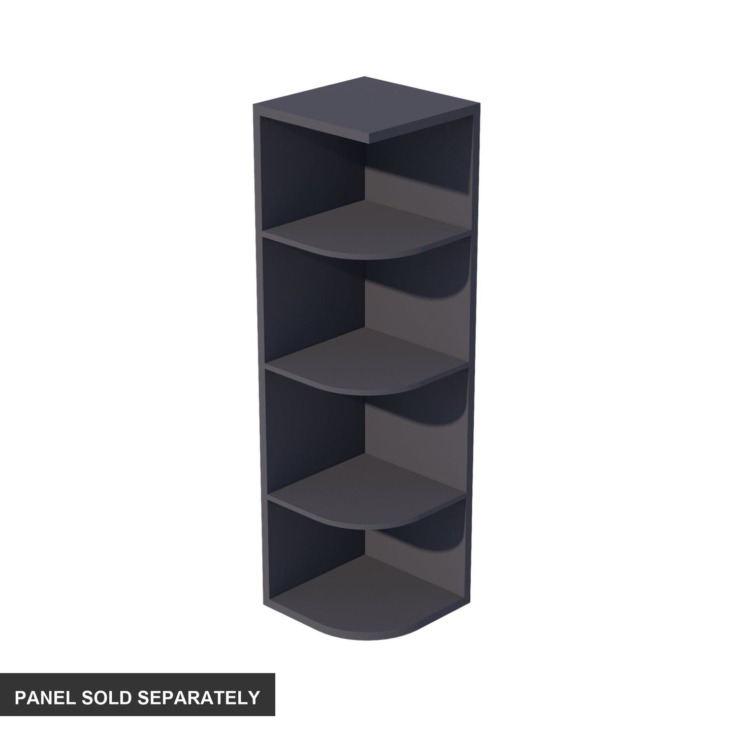 Shaker End Shelf Cabinet 12" (OE1242) · Ardelle - Ebony - Product
