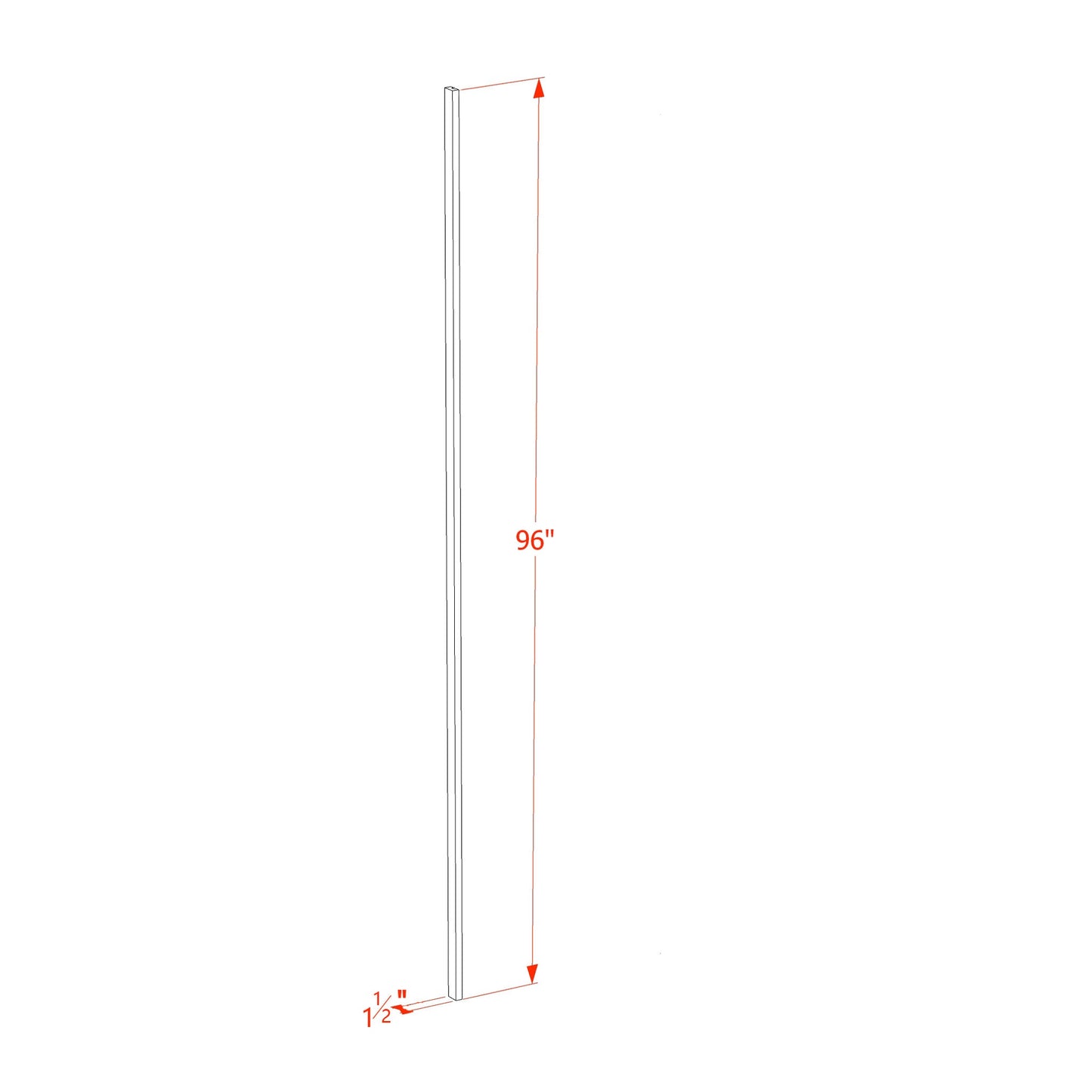 Refrigerator End Filler (REF196) · Ardelle - Dimensions