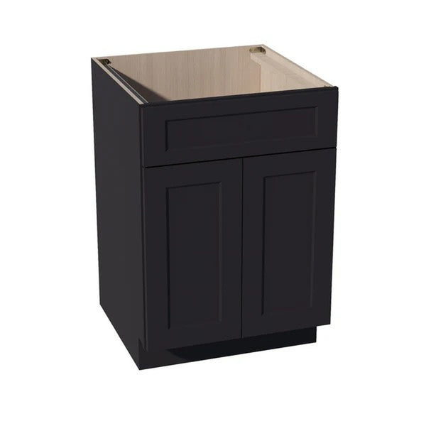 Shaker Sink Base Cabinet 24" (SB24) · Ardelle - Ebony - Hero