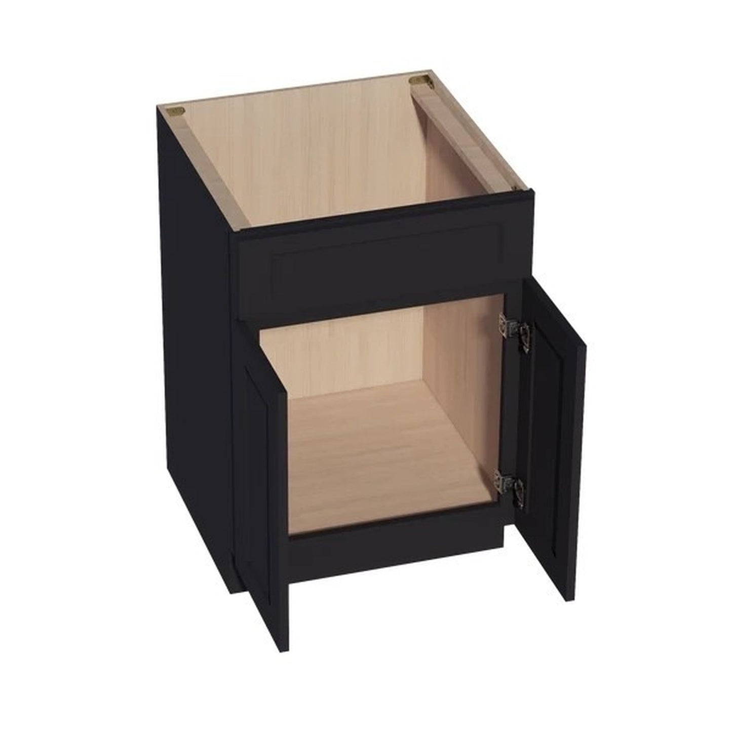 Shaker Sink Base Cabinet 24" (SB24) · Ardelle - Ebony - Interior