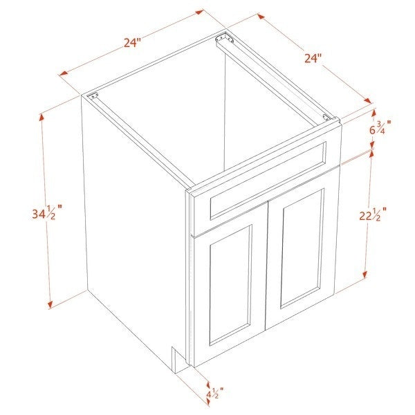 Quik Cabinets SB24 Ardelle Timber - Dimensions