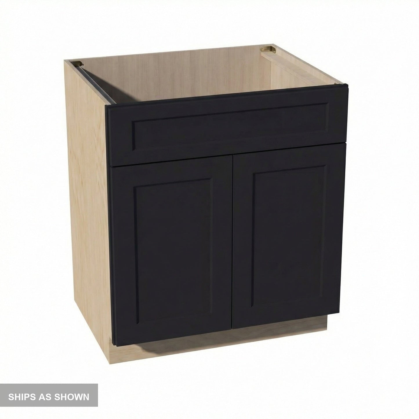 Shaker Sink Base Cabinet 30" (SB30) · Ardelle - Ebony - Flat Pack