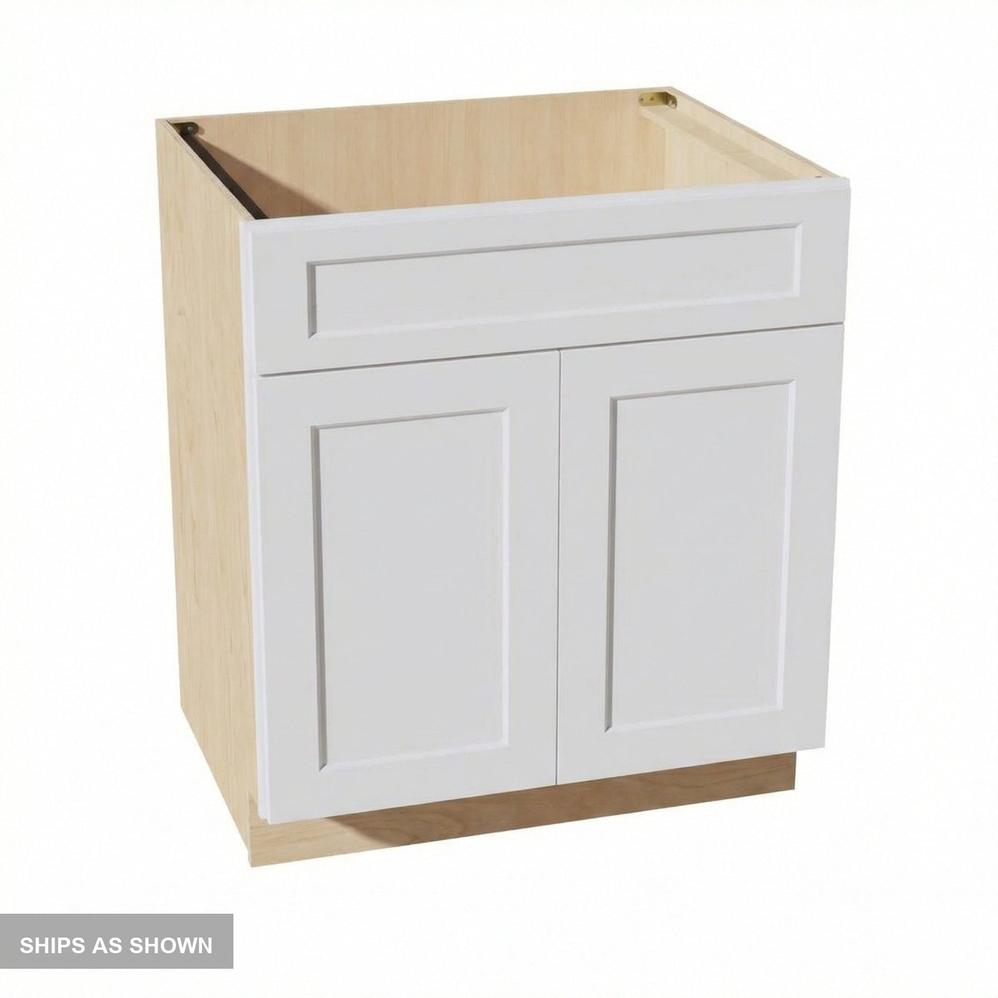 Shaker Sink Base Cabinet 30" (SB30) · Ardelle - White - Flat Pack