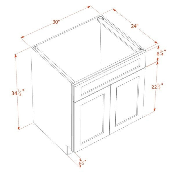 Shaker Sink Base Cabinet 30" (SB30) · Tallis