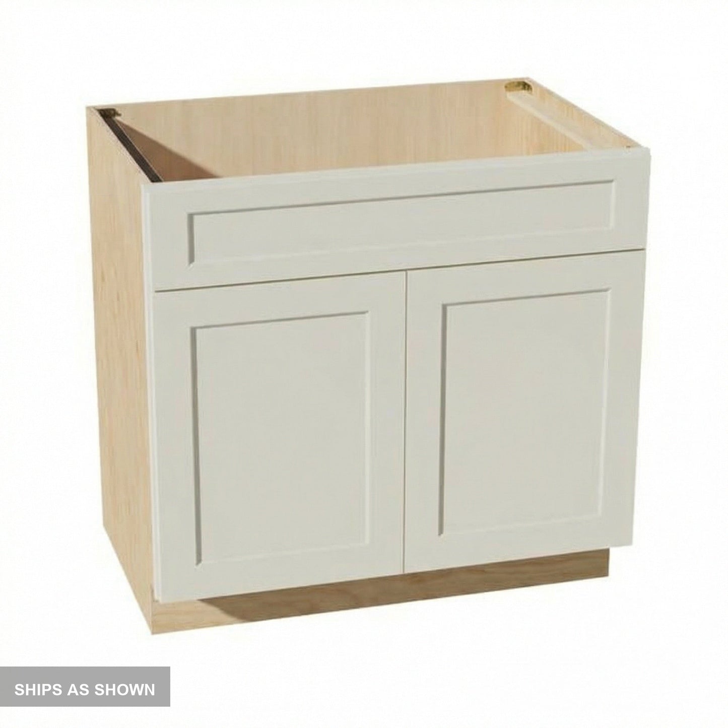 Shaker Sink Base Cabinet 36" (SB36) · Tallis - Swan White - Flat Pack