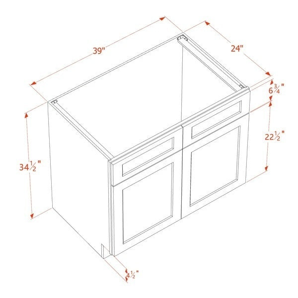 Shaker Sink Base Cabinet 39" (SB39) · Ardelle