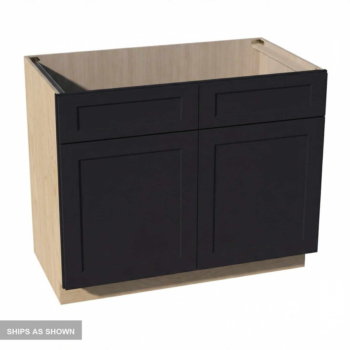 Shaker Sink Base Cabinet 42" (SB42) · Ardelle - Ebony - Flat Pack