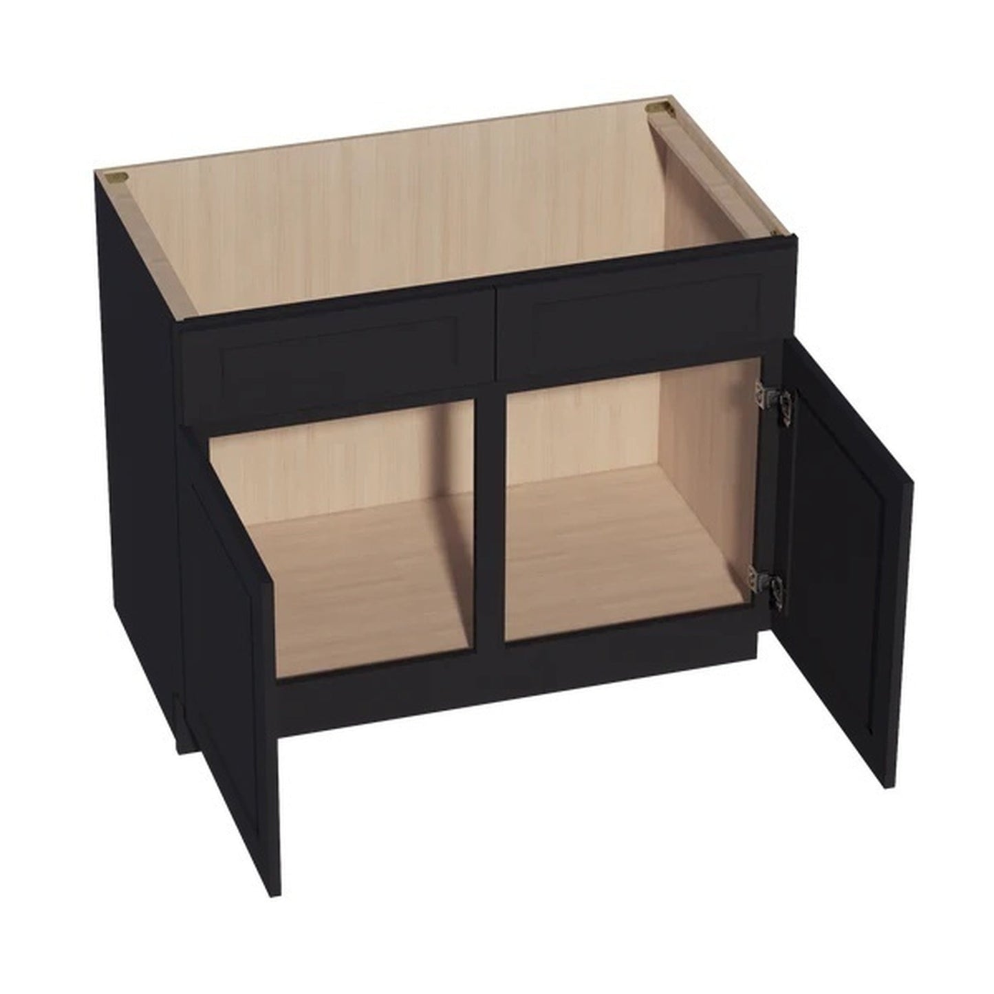 Shaker Sink Base Cabinet 42" (SB42) · Ardelle - Ebony - Interior