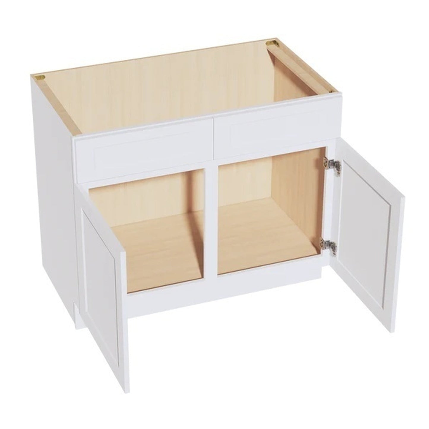 Shaker Sink Base Cabinet 42" (SB42) · Ardelle - White - Interior