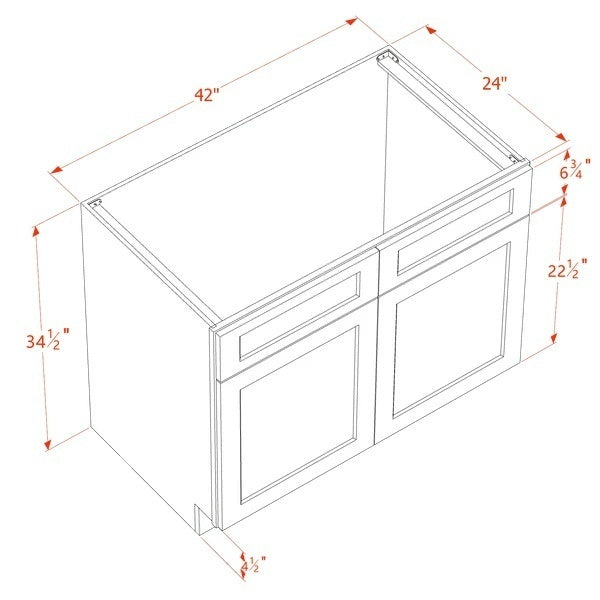 Shaker Sink Base Cabinet 42" (SB42) · Ardelle