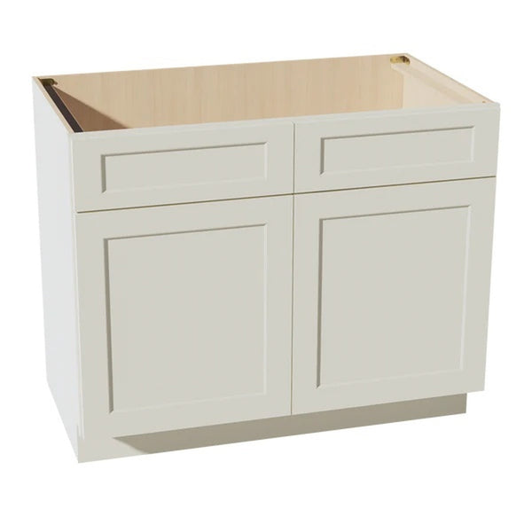Shaker Sink Base Cabinet 42" (SB42) · Tallis - Swan White - Hero