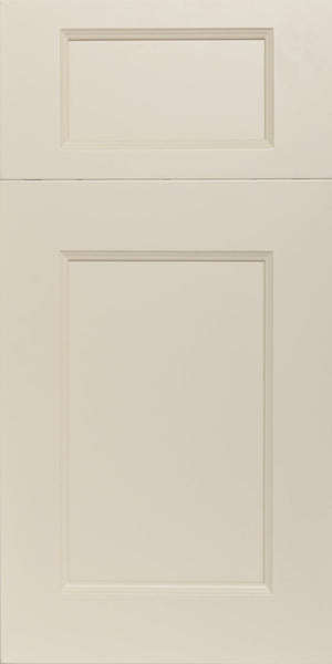 Swan White Beveled Shaker door sample