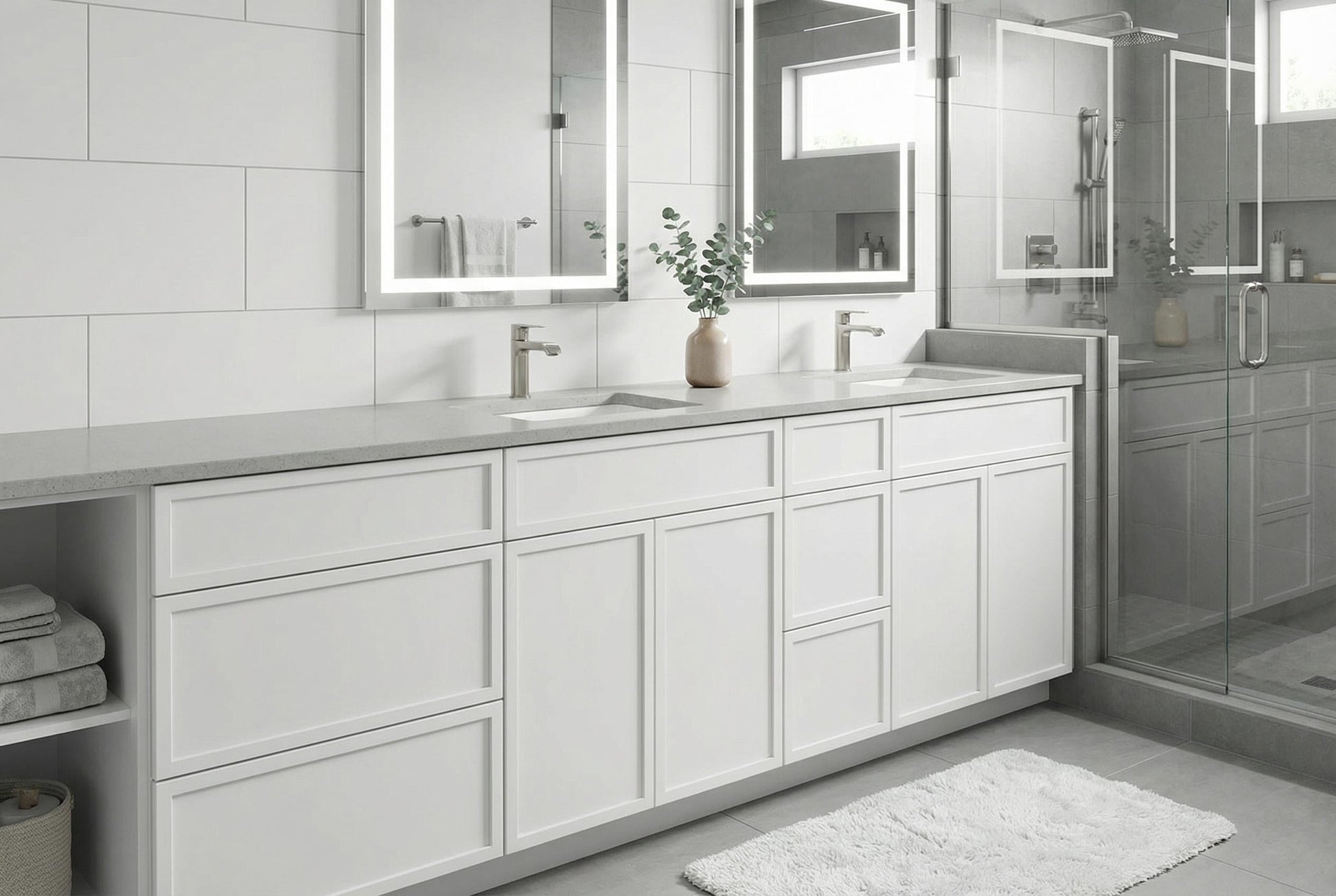 Slim Shaker Vanity Drawer Cabinet 15" (VDB1521) · Slim