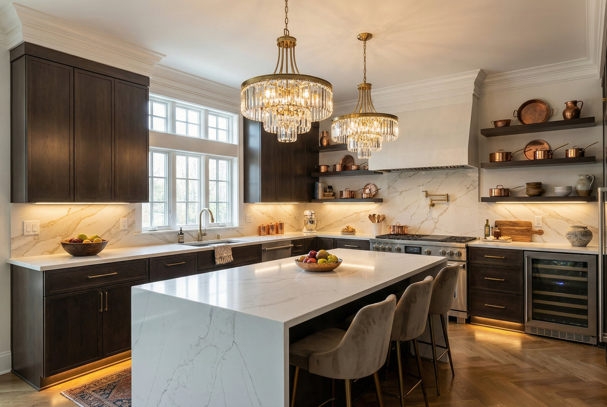 Elegant Mocha Entertainer's Kitchen
