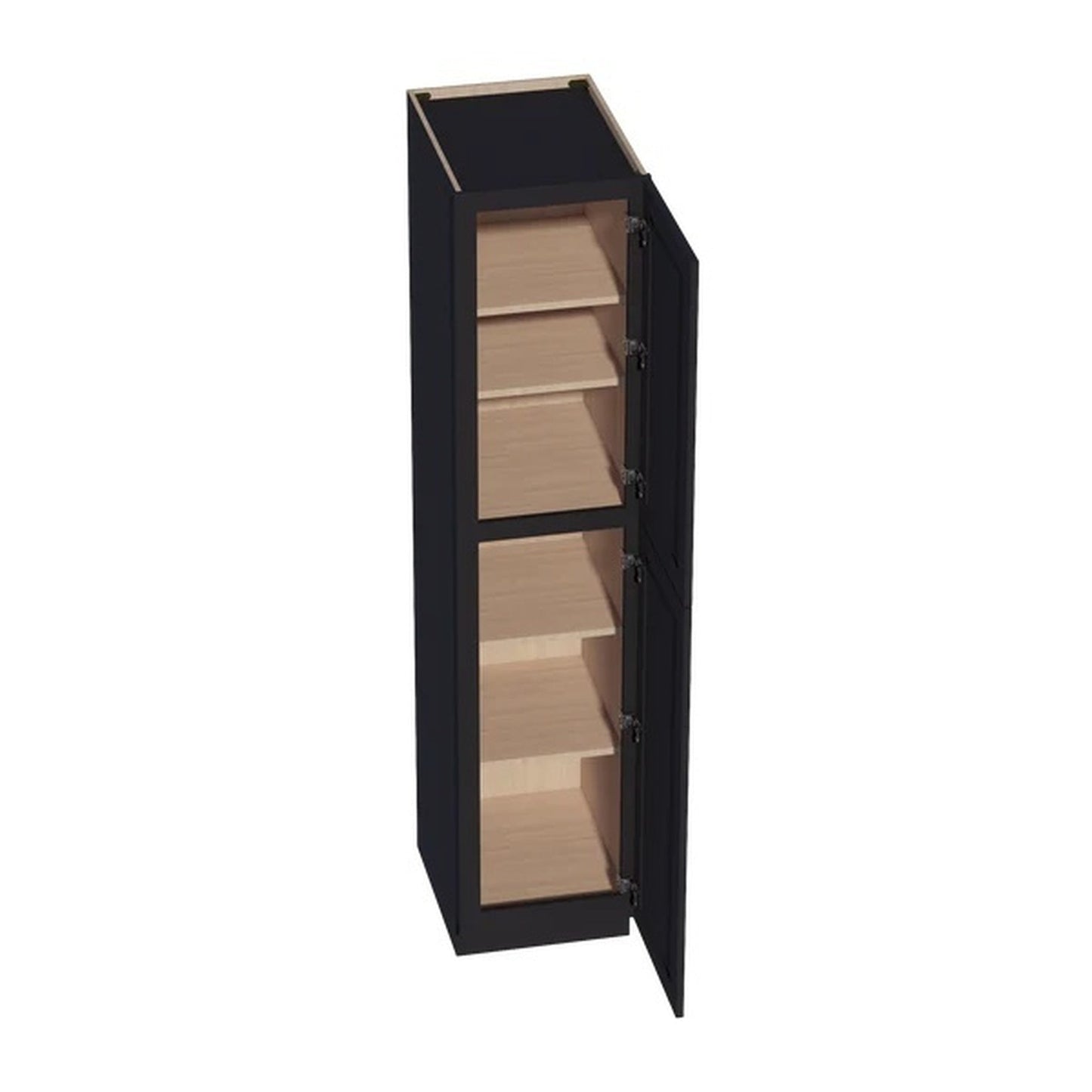 Shaker Tall Pantry Cabinet 18" (TP1884) · Ardelle - Ebony - Interior