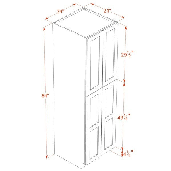 Quik Cabinets TP2484 Slim Mocha - Dimensions
