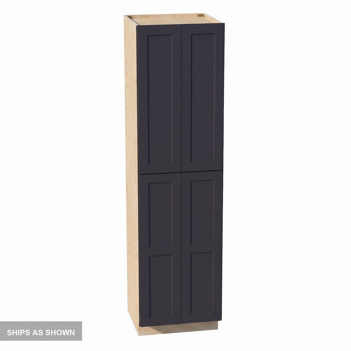 Shaker Tall Pantry Cabinet 24" (TP2490) · Ardelle - Ebony - Flat Pack