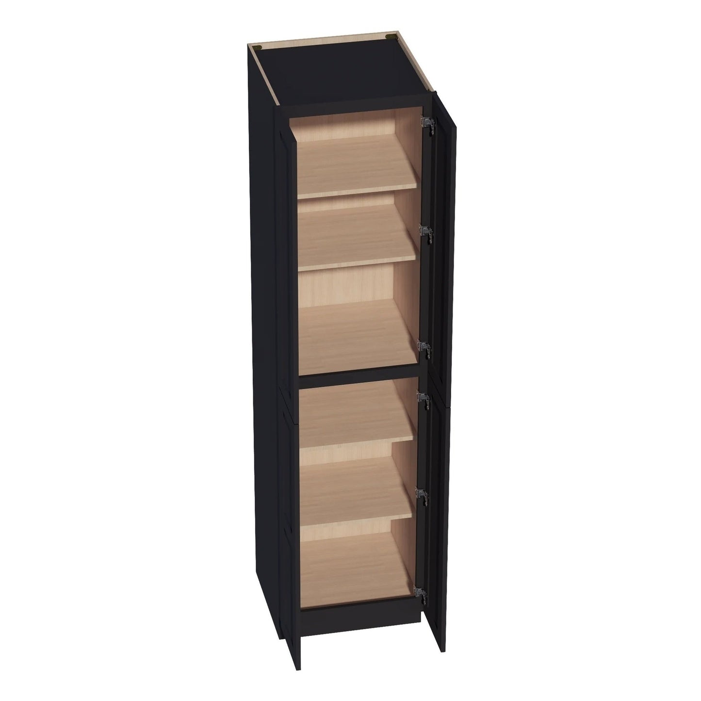 Shaker Tall Pantry Cabinet 24" (TP2490) · Ardelle - Ebony - Interior