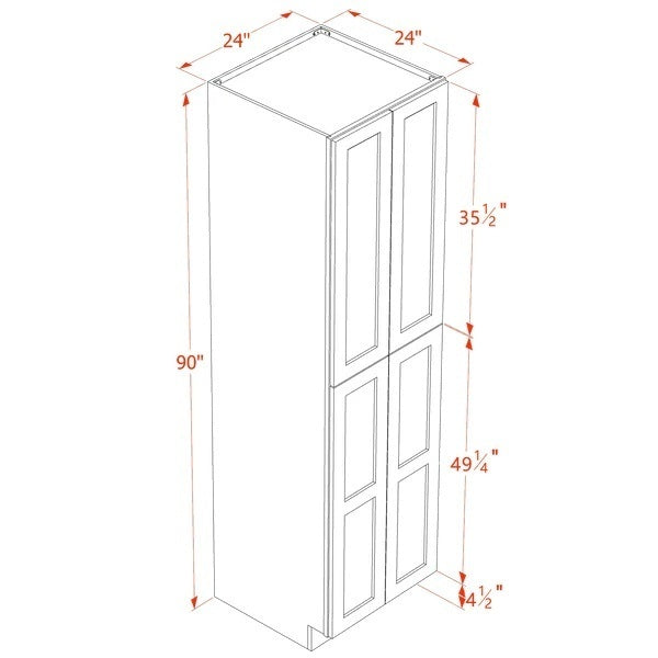 Shaker Tall Pantry Cabinet 24" (TP2490) · Ardelle - Dimensions