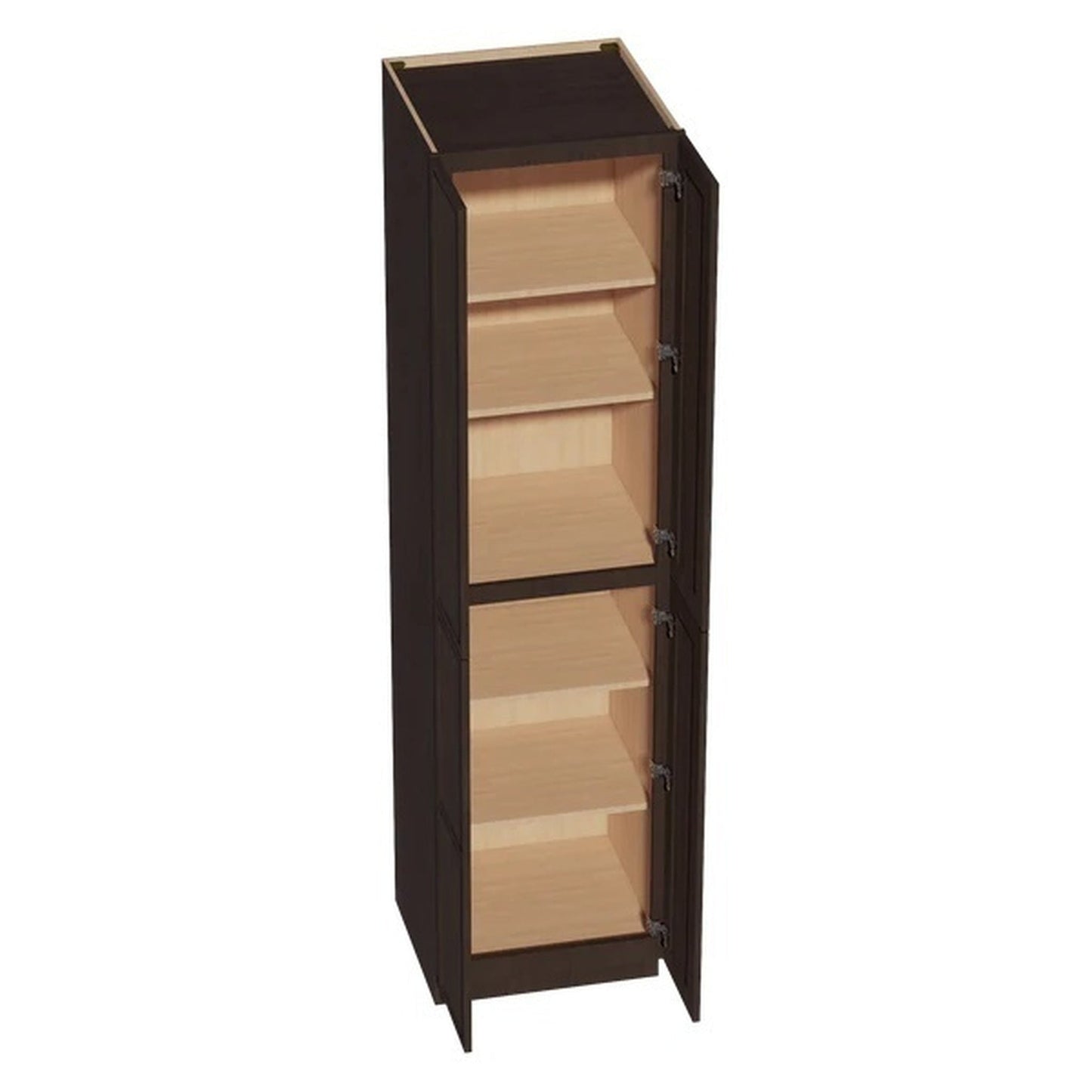 Slim Shaker Tall Pantry Cabinet 24" (TP2496) · Slim - Mocha - Interior