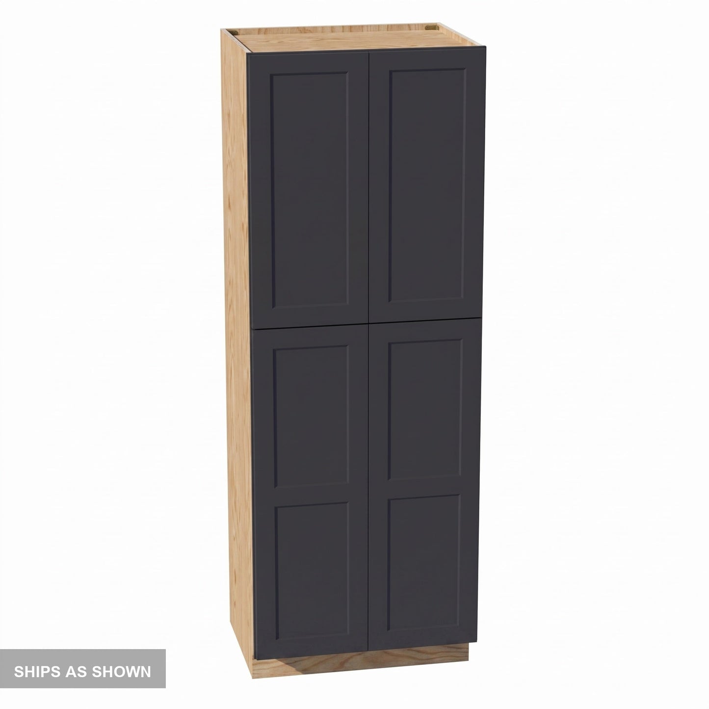 Shaker Tall Pantry Cabinet 30" (TP3084) · Ardelle - Ebony - Flat Pack