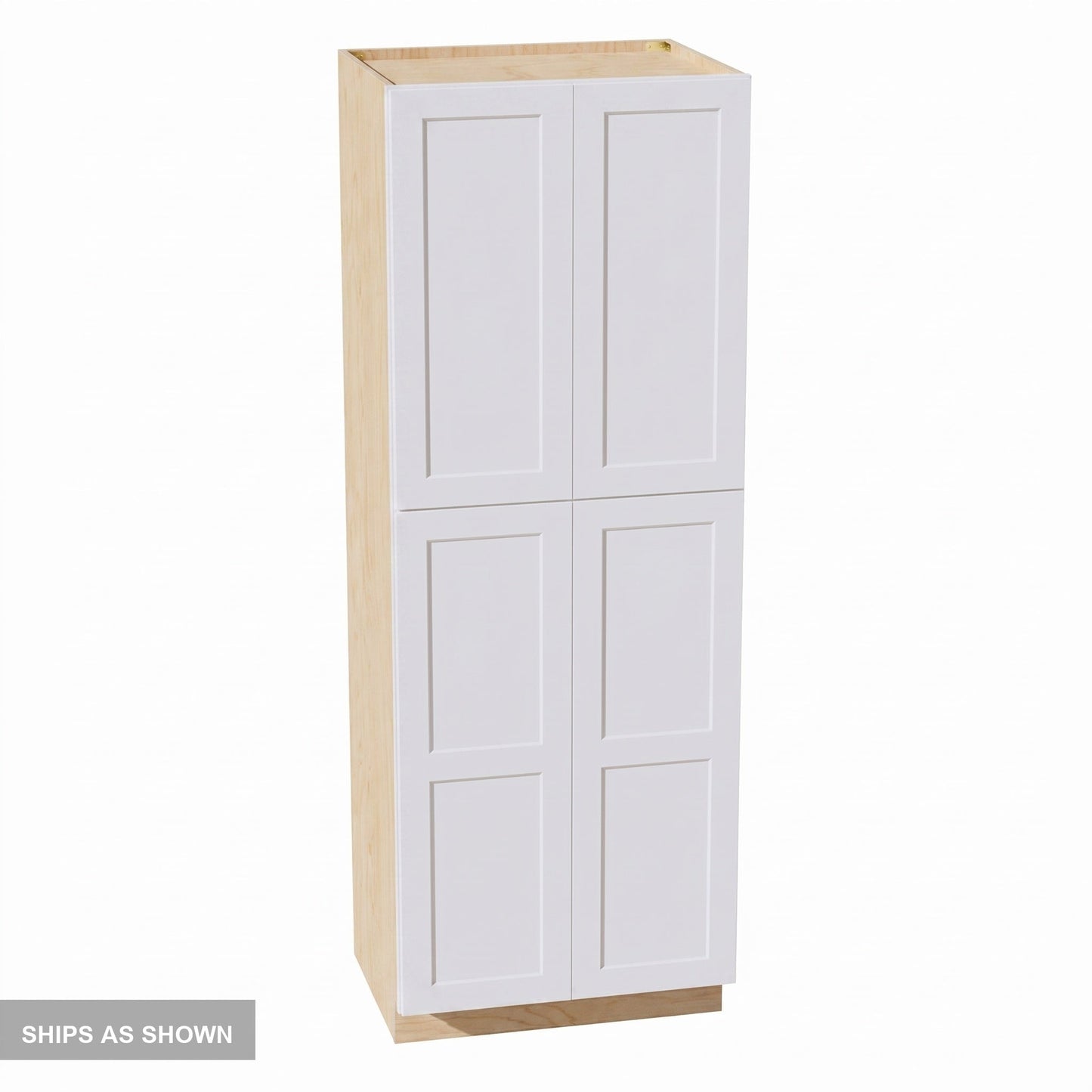 Shaker Tall Pantry Cabinet 30" (TP3084) · Ardelle - White - Flat Pack