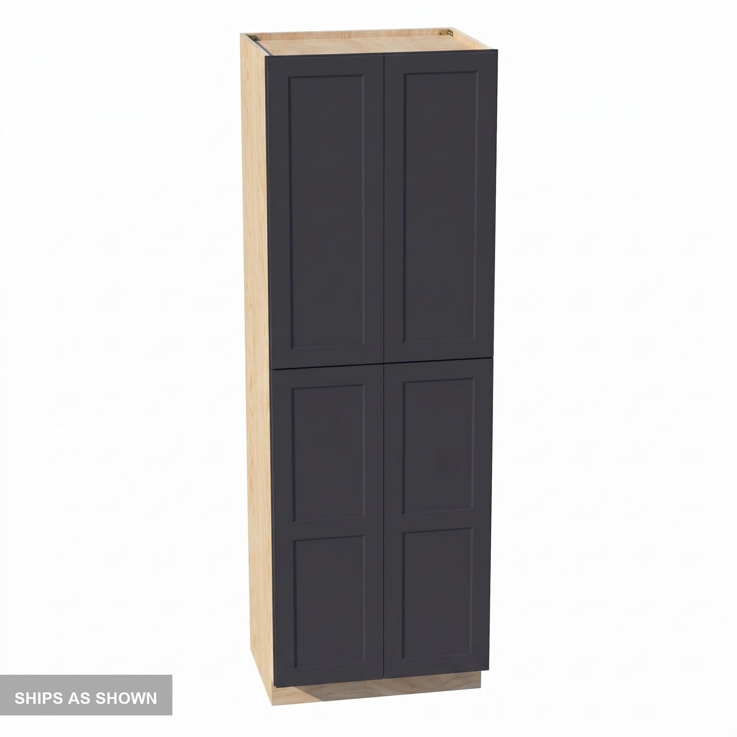 Shaker Tall Pantry Cabinet 30" (TP3090) · Ardelle - Ebony - Flat Pack