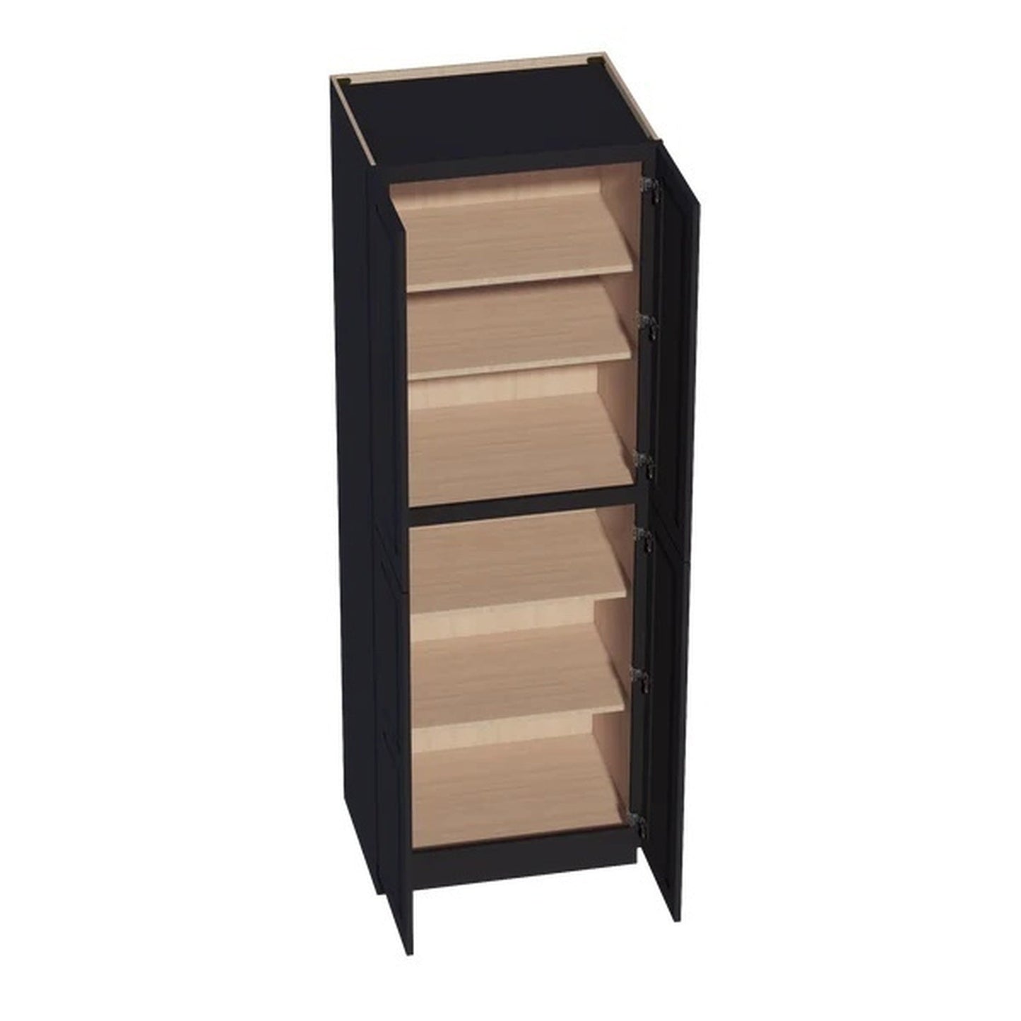 Shaker Tall Pantry Cabinet 30" (TP3090) · Ardelle - Ebony - Interior