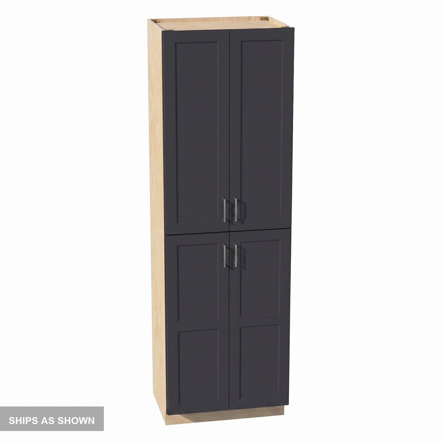 Shaker Tall Pantry Cabinet 30" (TP3096) · Ardelle - Ebony - Flat Pack