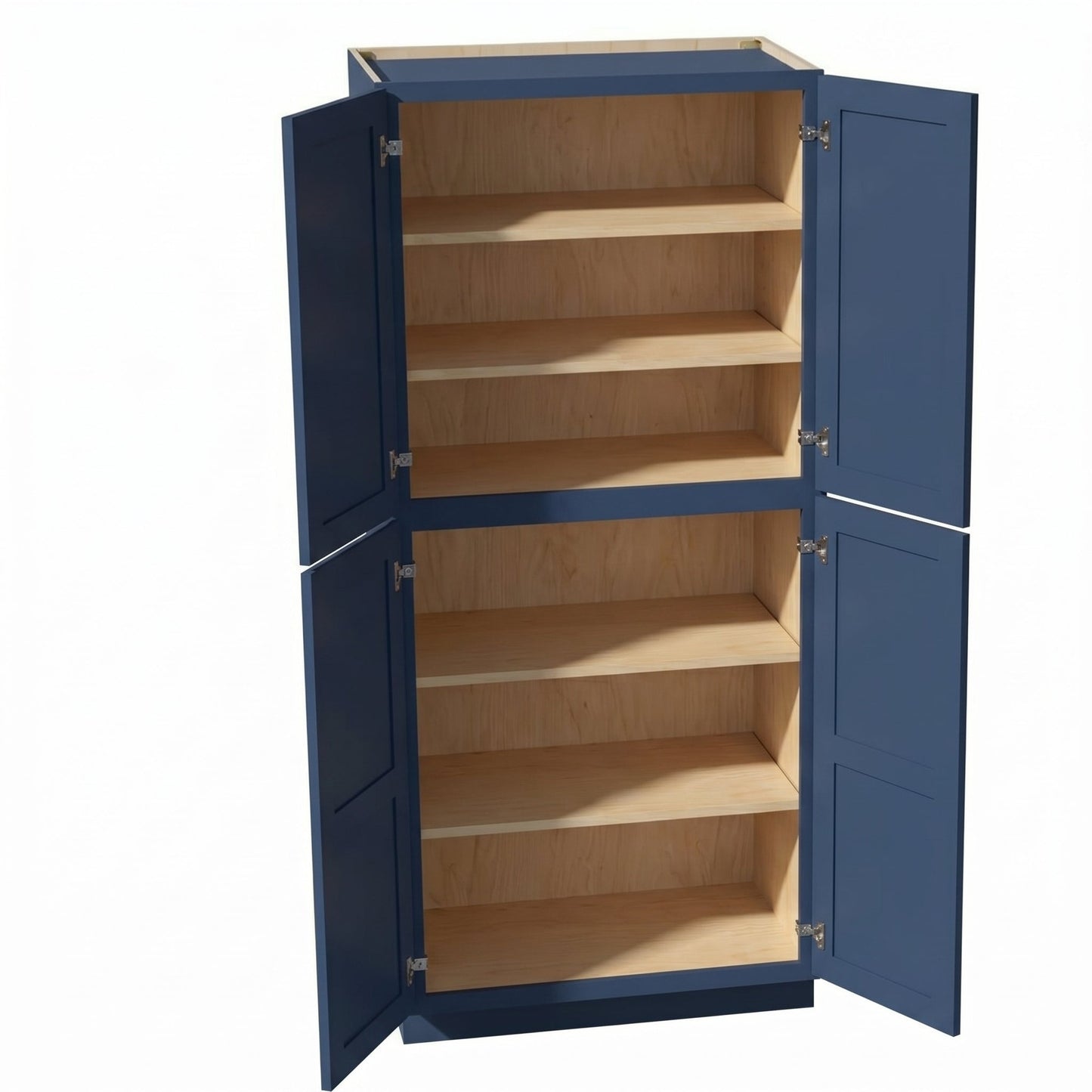 Shaker Tall Pantry Cabinet 36" (TP3684) · Ardelle - Blue - Interior
