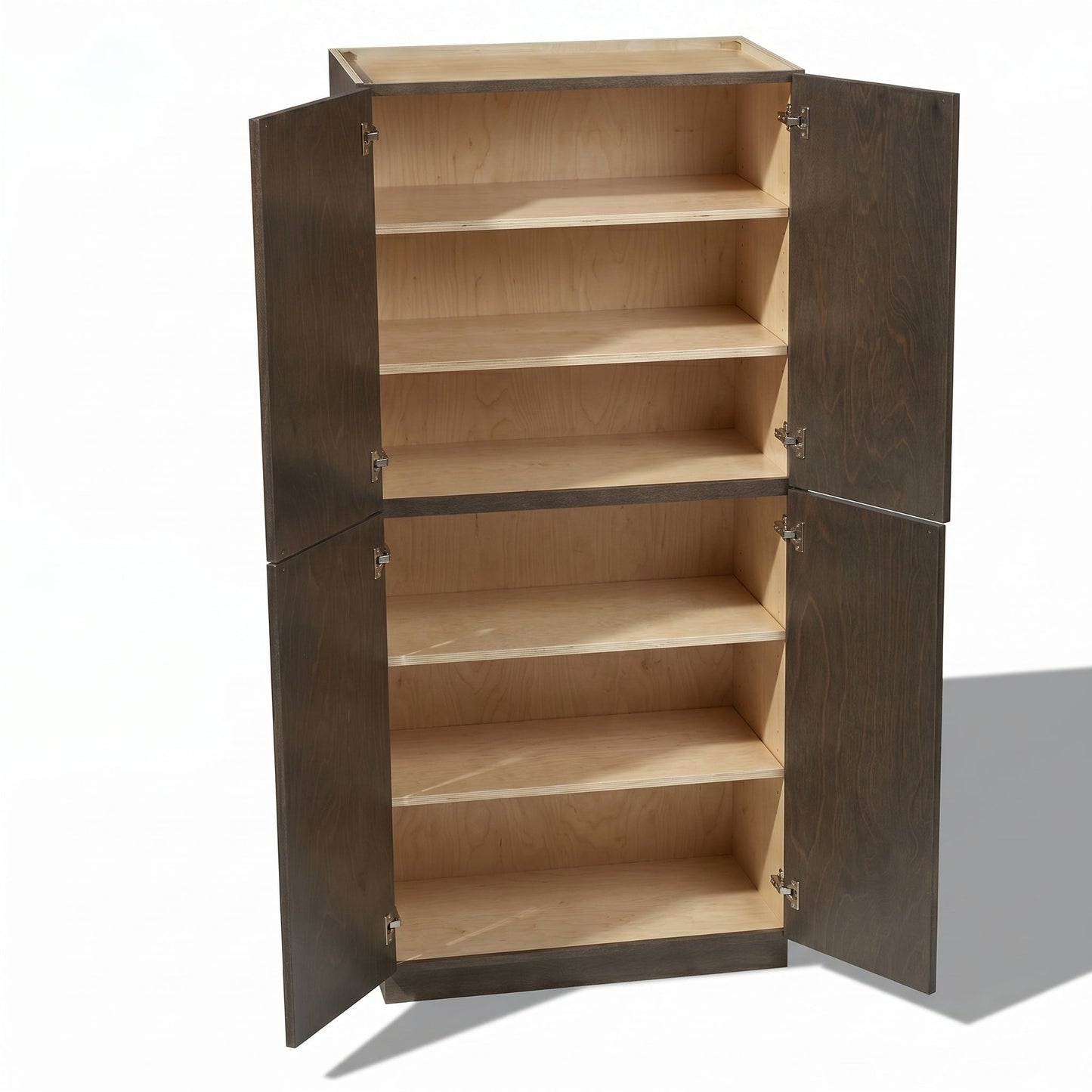 Slim Shaker Tall Pantry Cabinet 36" (TP3684) · Slim - Mocha - Interior
