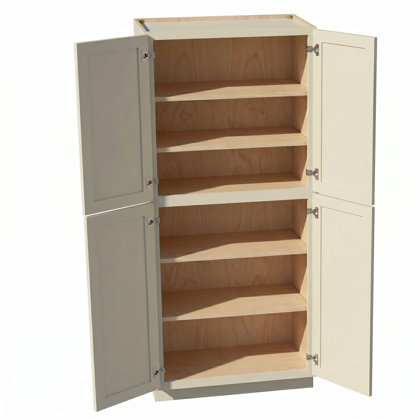 Shaker Tall Pantry Cabinet 36" (TP3684) · Tallis - Swan White - Interior